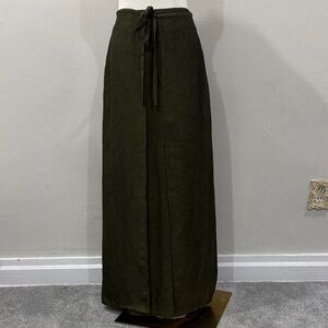 NWT 🌿 Eddie Bauer Vintage Deadstock Faux-Wrap Maxi Skirt | Size 8